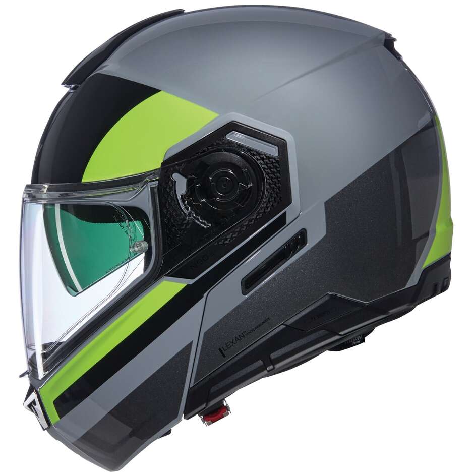Modular Motorcycle Helmet P/J Nolan N90-3 06 ROBOTO 346 Grey Black Yellow