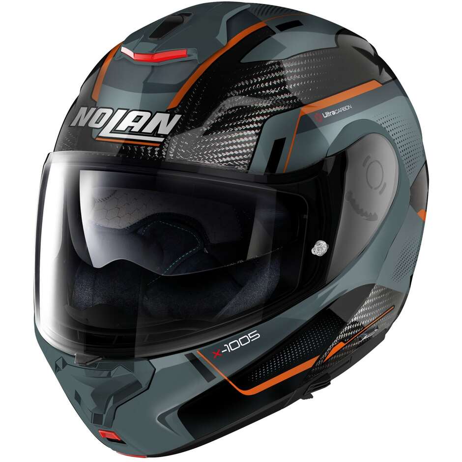 Modular Motorcycle Helmet P/J Nolan X-1005 UC UNDERCOV 045 Gray Orange