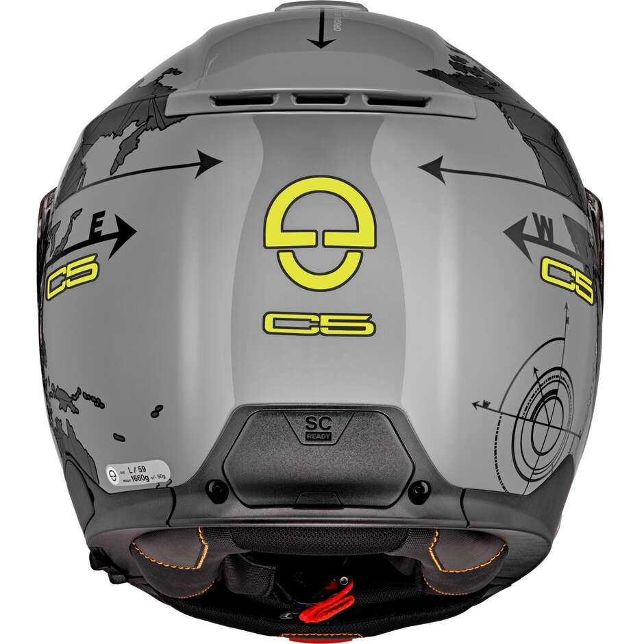 Modular Motorcycle Helmet P/J Schuberth C5 GLOBE Grey