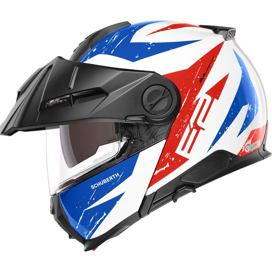 Modular Motorcycle Helmet P / J Schuberth E2 EXPLORER Blue