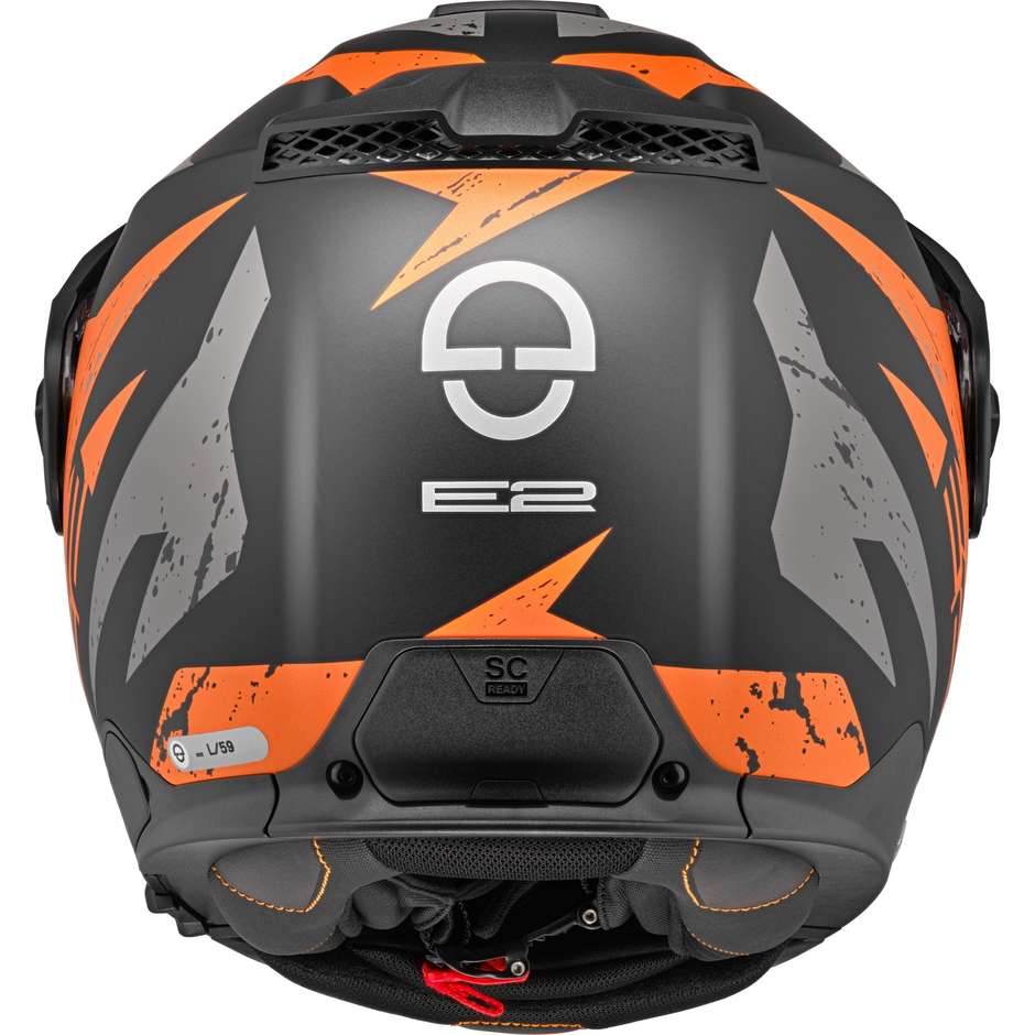 Modular Motorcycle Helmet P / J Schuberth E2 EXPLORER  Orange