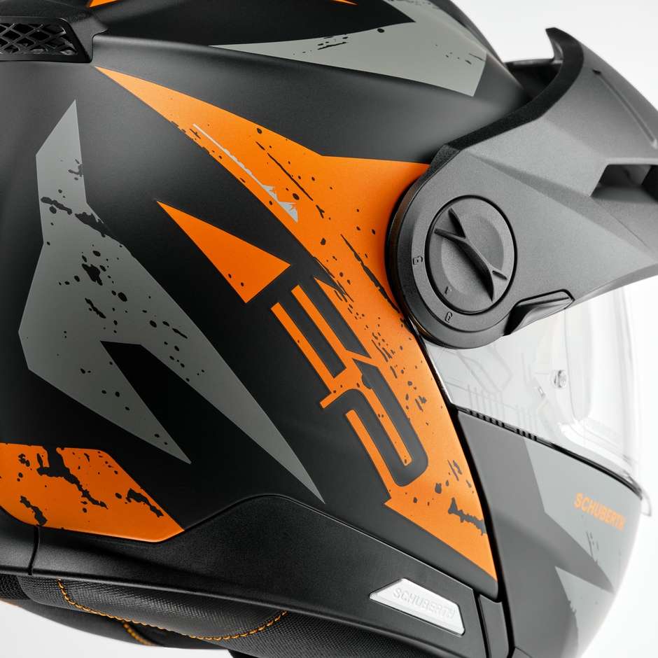 Modular Motorcycle Helmet P / J Schuberth E2 EXPLORER  Orange