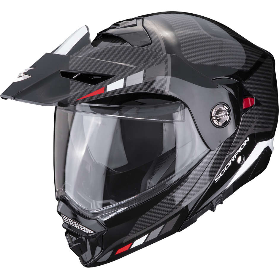 Modular Motorcycle Helmet P / J Scorpion ADX-2 CAMINO Black Silver Red