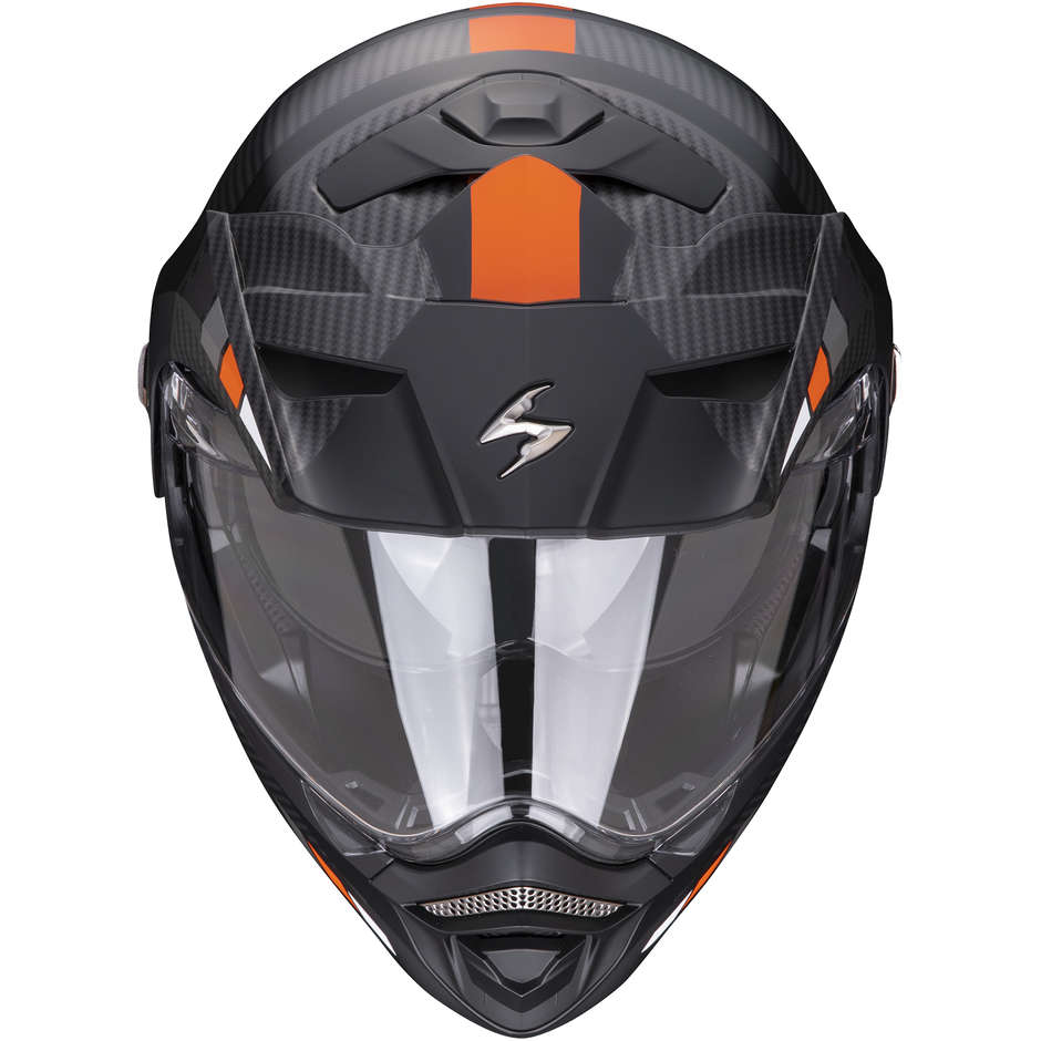 Modular Motorcycle Helmet P / J Scorpion ADX-2 CAMINO Matt Black Silver Orange