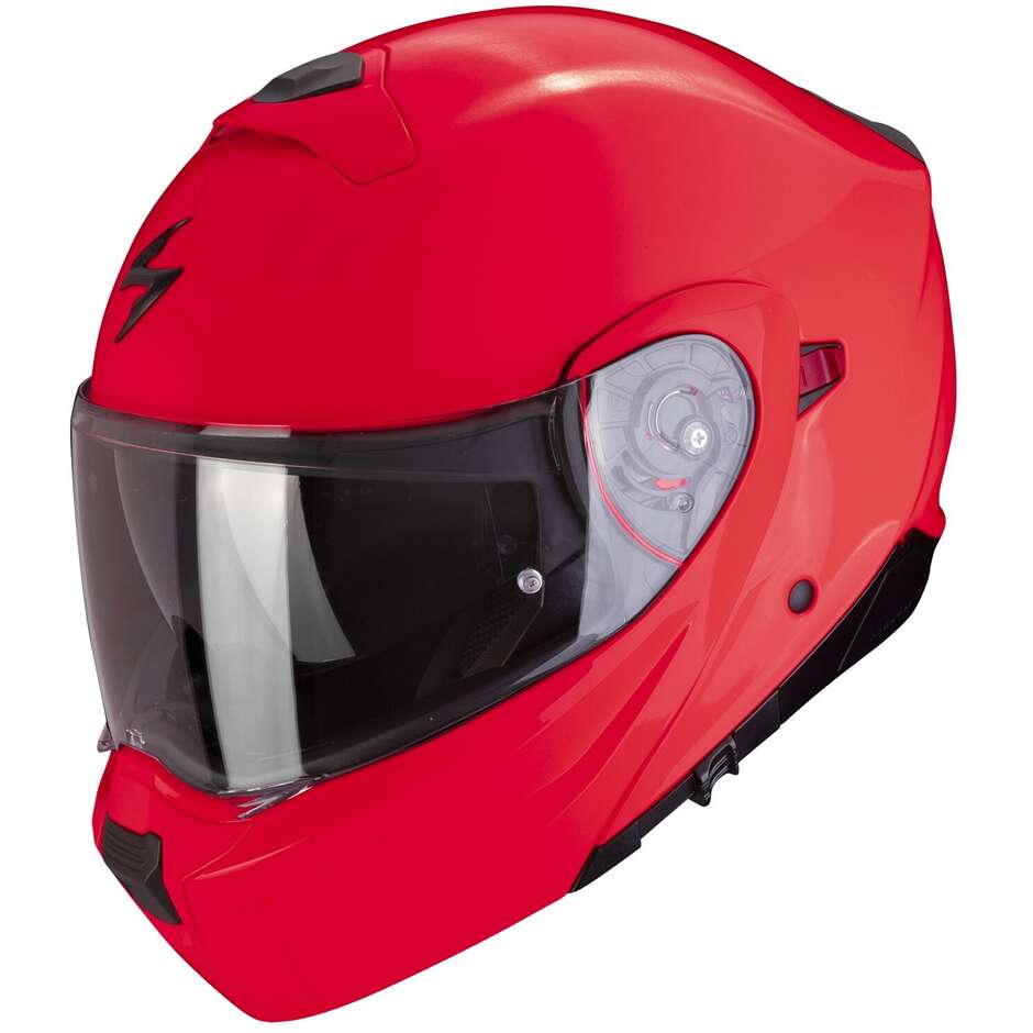 Modular Motorcycle Helmet P/J Scorpion EXO 930 EVO SOLID Neon red