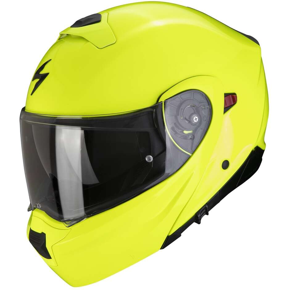 Modular Motorcycle Helmet P/J Scorpion EXO 930 EVO SOLID Neon yellow