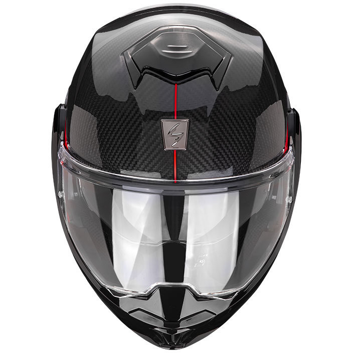 Modular Motorcycle Helmet P / J Scorpion EXO-TECH EVO CARBON TOP Black ...