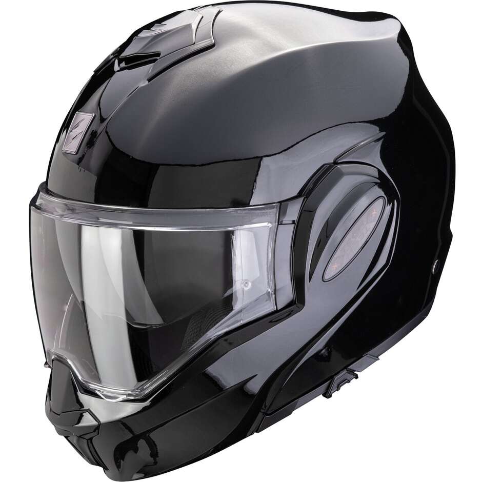 Modular Motorcycle Helmet P/J Scorpion EXO-TECH EVO PRO SOLID Black metal