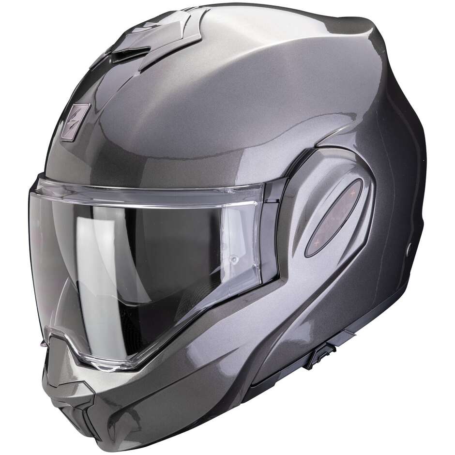 Modular Motorcycle Helmet P/J Scorpion EXO-TECH EVO PRO SOLID Metallic grey