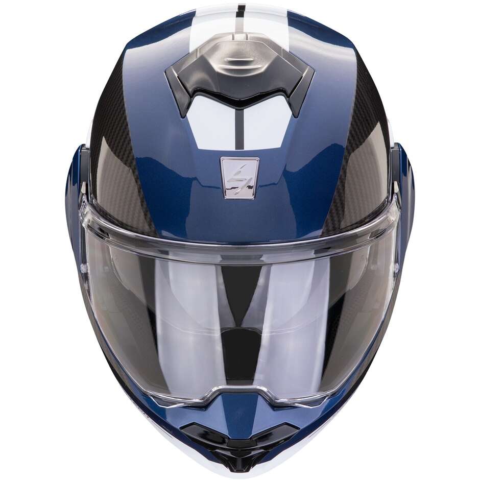 Modular Motorcycle Helmet P/J Scorpion EXO-TECH EVO TEAM Blue Black White