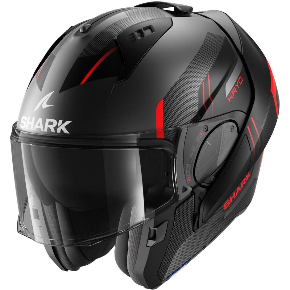 Modular Motorcycle Helmet P / J Shark EVO ES KRYD Matt Anthracite Black Red