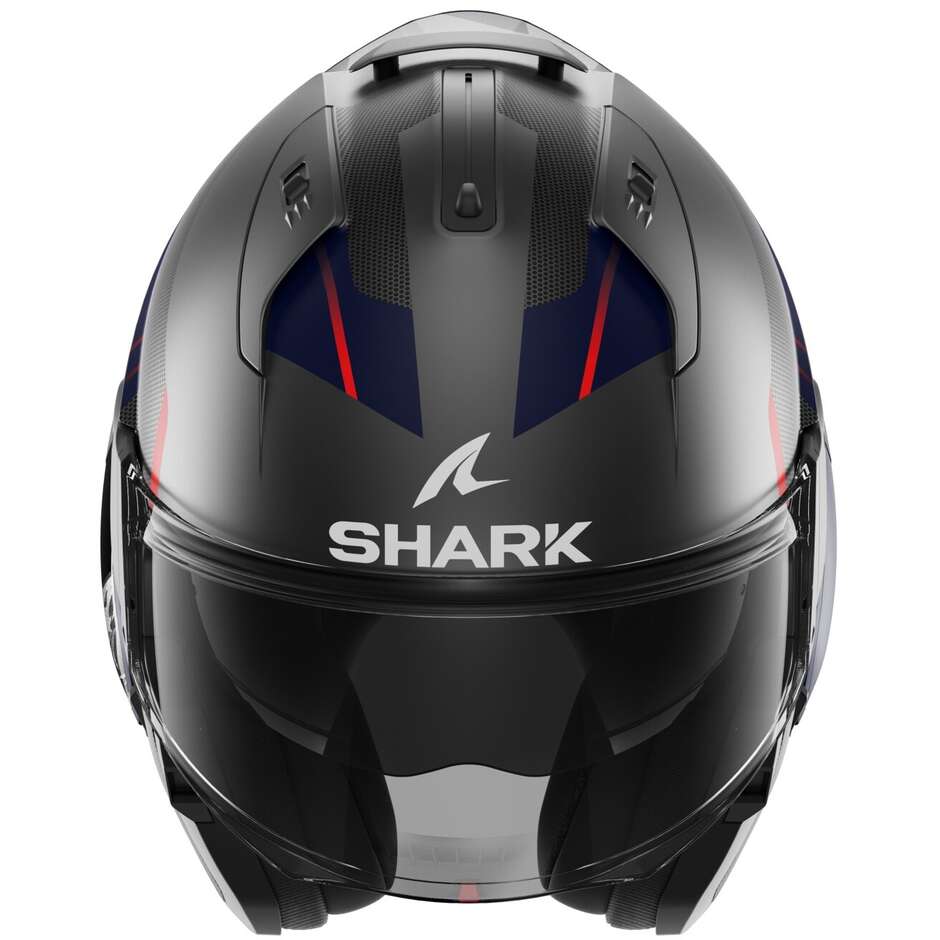 Modular Motorcycle Helmet P / J Shark EVO ES KRYD Matt Anthracite Blue Red