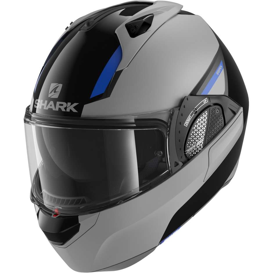 Modular Motorcycle Helmet P / J Shark EVO GT SEAN Black Gray Blue