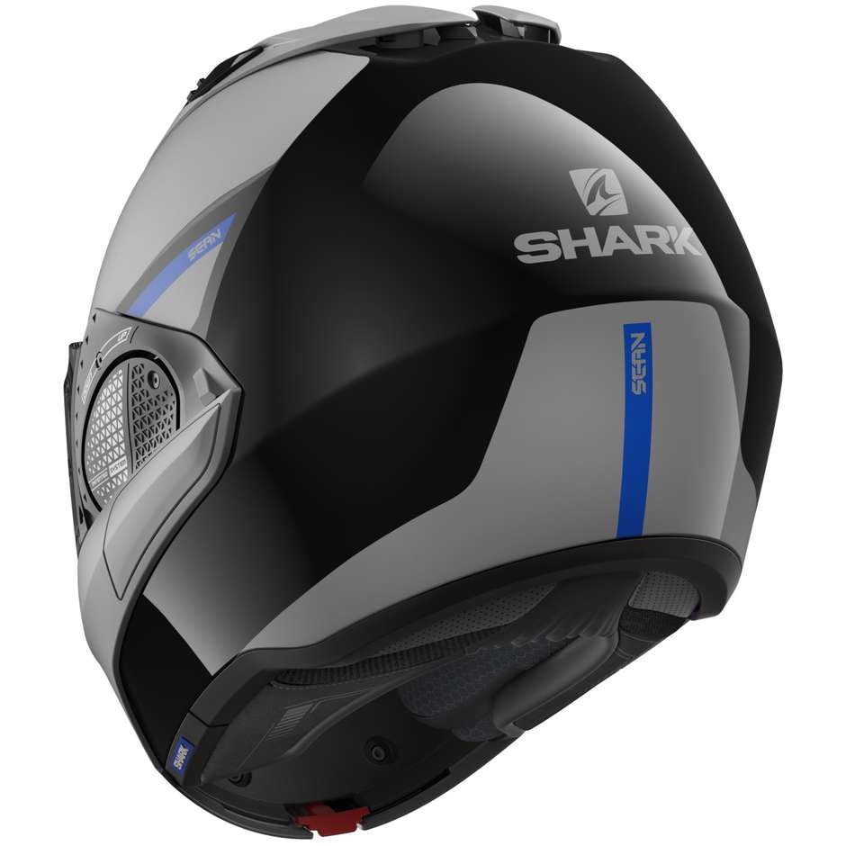 Modular Motorcycle Helmet P / J Shark EVO GT SEAN Black Gray Blue