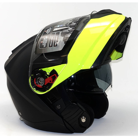 Modular Motorcycle Helmet Premier DELTA Black Fluo Yellow Glossy