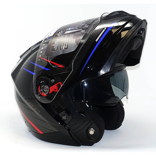 Modular Motorcycle Helmet Premier DELTA M 9 Red Blue
