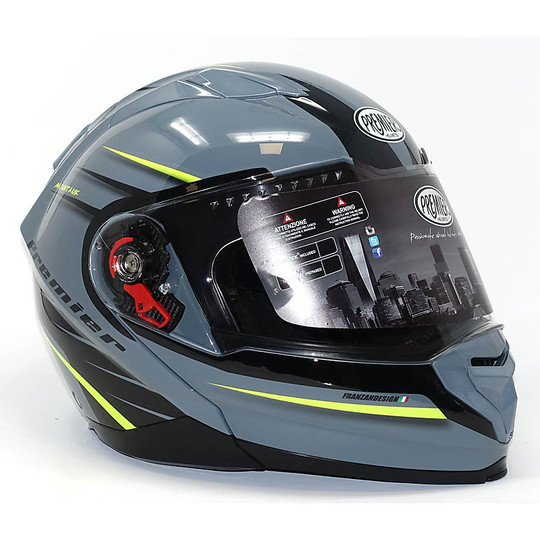 Modular Motorcycle Helmet Premier DELTA M GRAY Polished