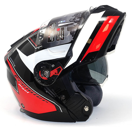 Modular Motorcycle Helmet Premier DELTA RG Glossy White Red