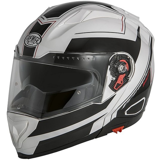 Modular Motorcycle Helmet Premier DELTA RG2 White Black