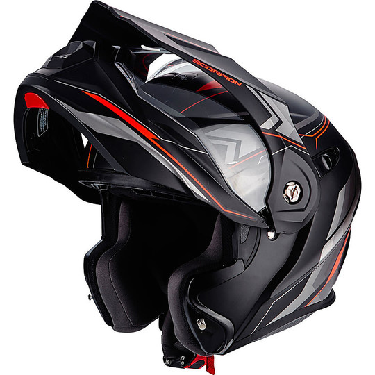 Modular Motorcycle Helmet Scorpion ADX-1 Dark Red Carpet Helmet