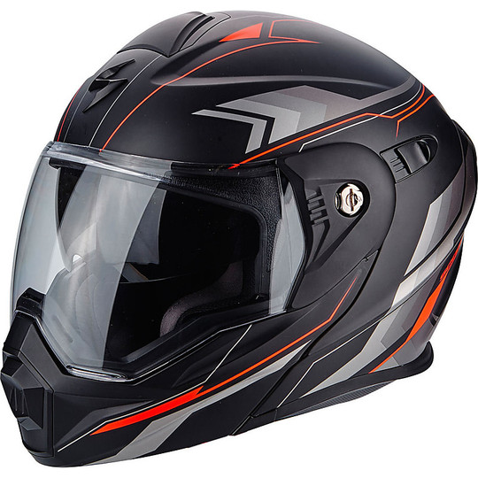 Modular Motorcycle Helmet Scorpion ADX-1 Dark Red Carpet Helmet