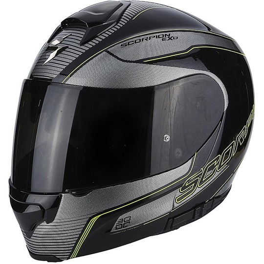 Modular Motorcycle Helmet Scorpion Exo-3000 Air Stroll Black Gray Neon Yellow