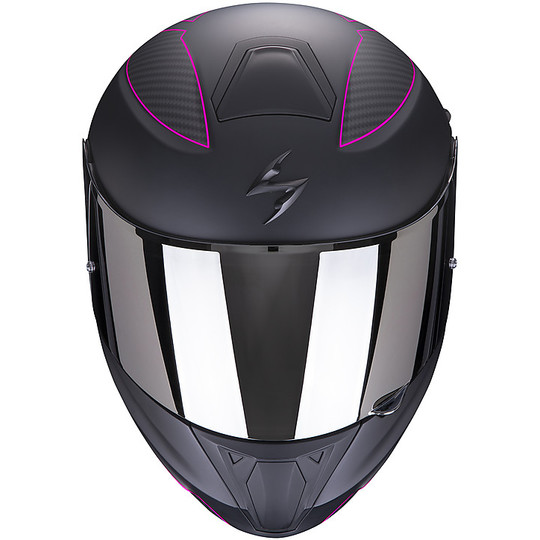 Modular Motorcycle Helmet Scorpion EXO-920 FLUX Matt Black Pink