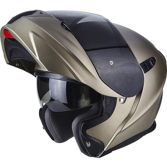 Modular Motorcycle Helmet Scorpion Exo-920 Solid Mono Titanium