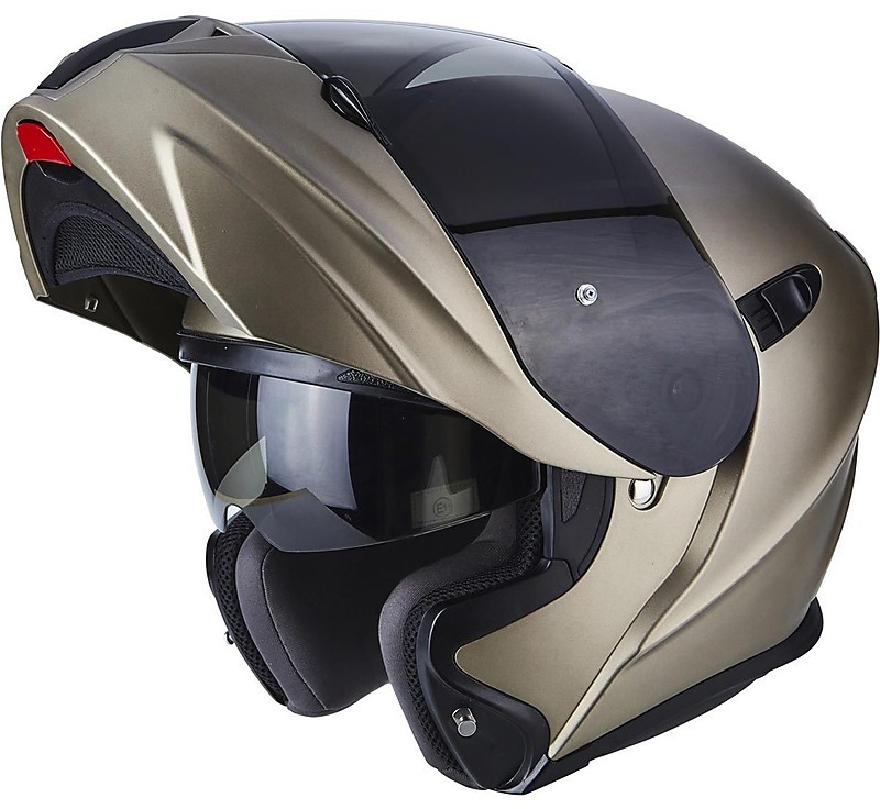 Modular Motorcycle Helmet Scorpion Exo-920 Solid Mono Titanium For Sale Online - Outletmoto.eu