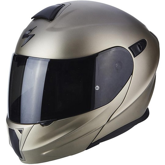 Modular Motorcycle Helmet Scorpion Exo-920 Solid Mono Titanium