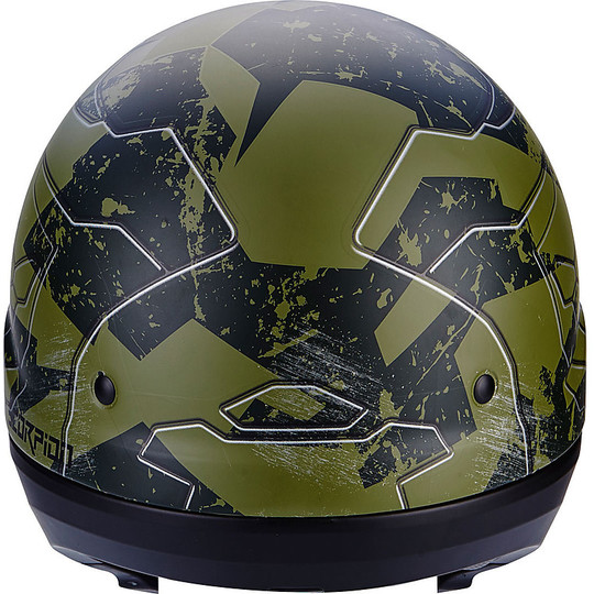 Modular Motorcycle Helmet Scorpion Exo-Combat 2 in 1 Dark Green Warrior