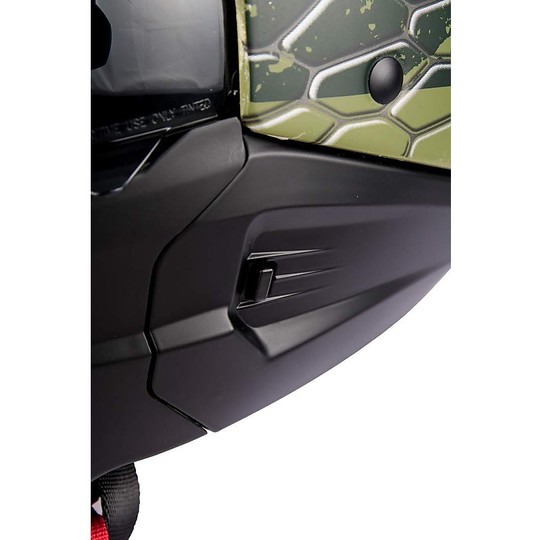 Modular Motorcycle Helmet Scorpion Exo-Combat 2 in 1 Dark Green Warrior