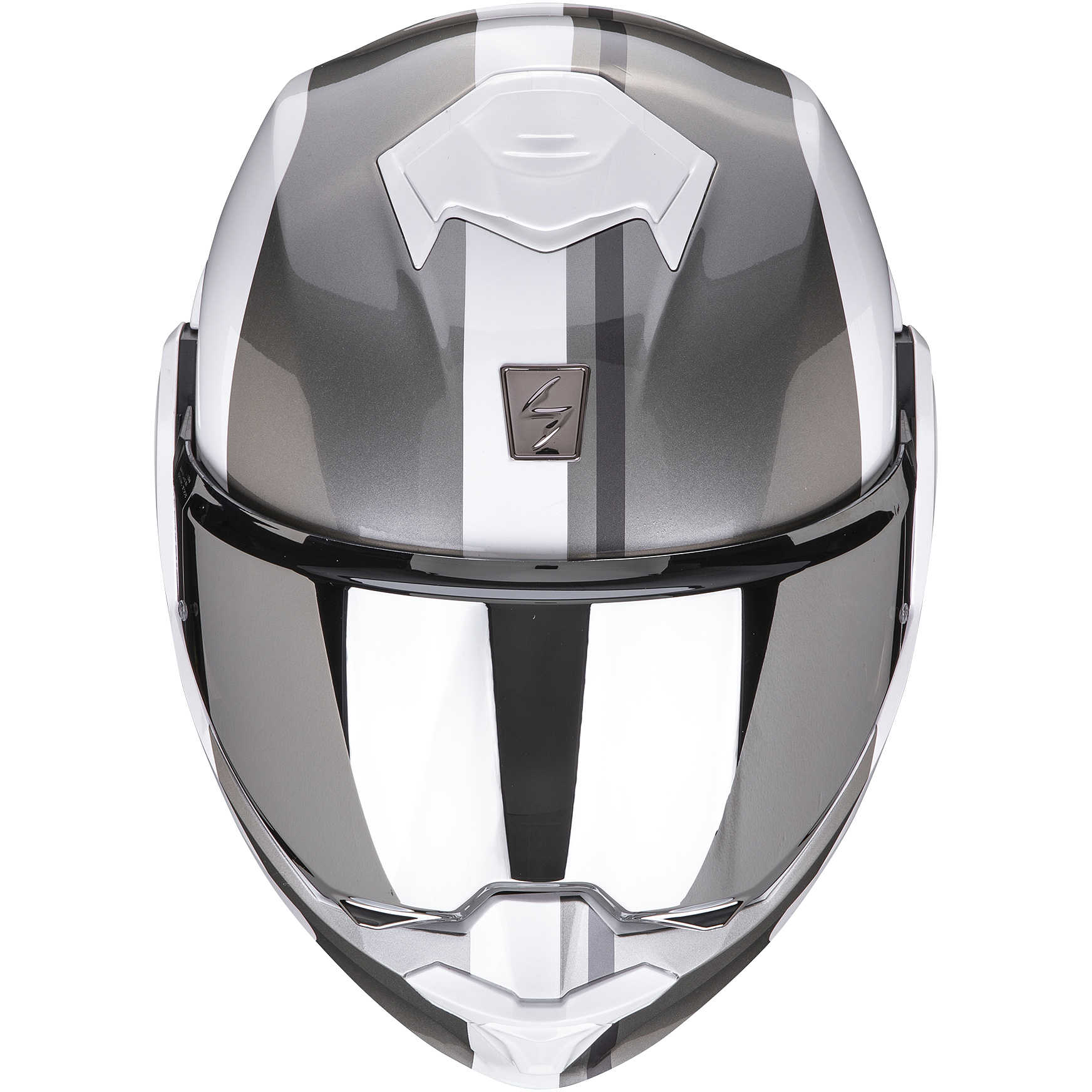 Modular Motorcycle Helmet Scorpion EXO-TECH FORZA White Pearl