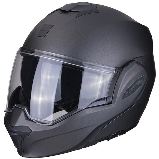 Modular Motorcycle Helmet Scorpion EXO TECH SOLID Anthracite Matt