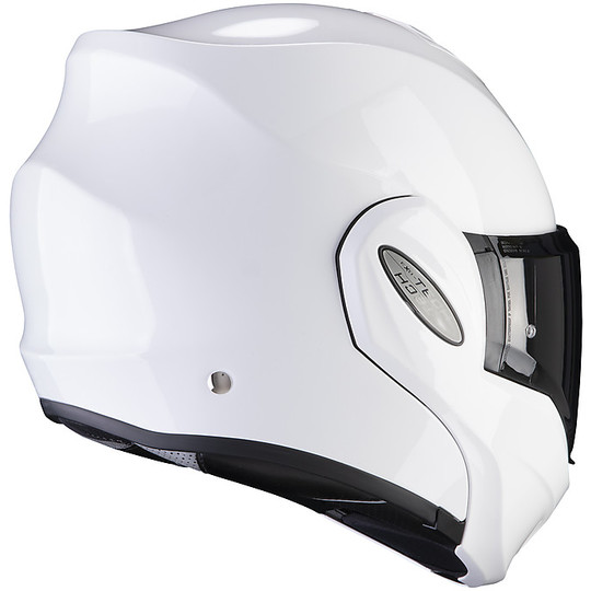 Modular Motorcycle Helmet Scorpion EXO TECH SOLID Glossy White