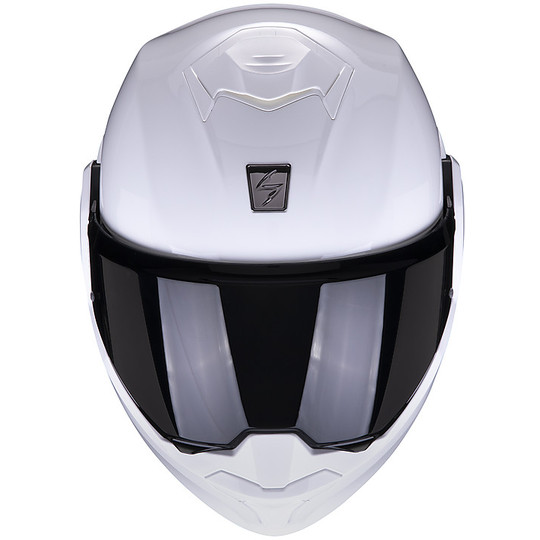 Modular Motorcycle Helmet Scorpion EXO TECH SOLID Glossy White