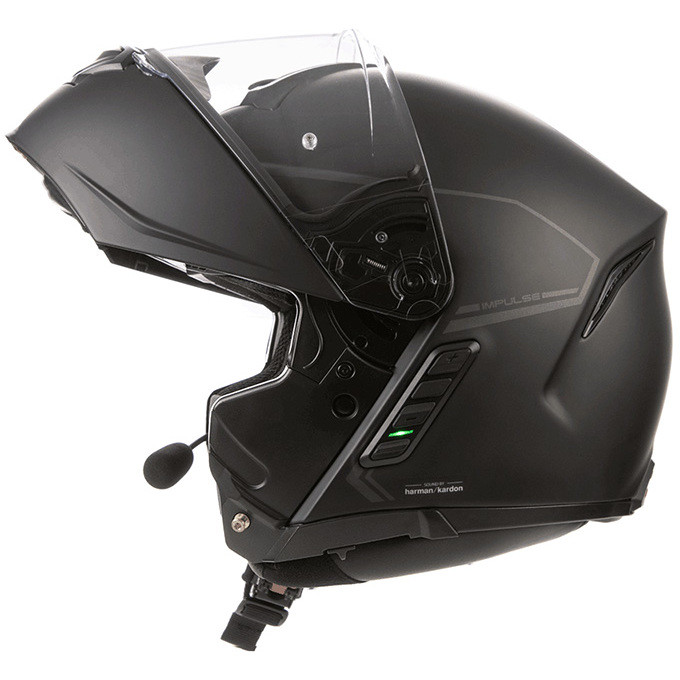 Modular motorcycle helmet Sena Impulse Matt Black Integrated Bluetooth