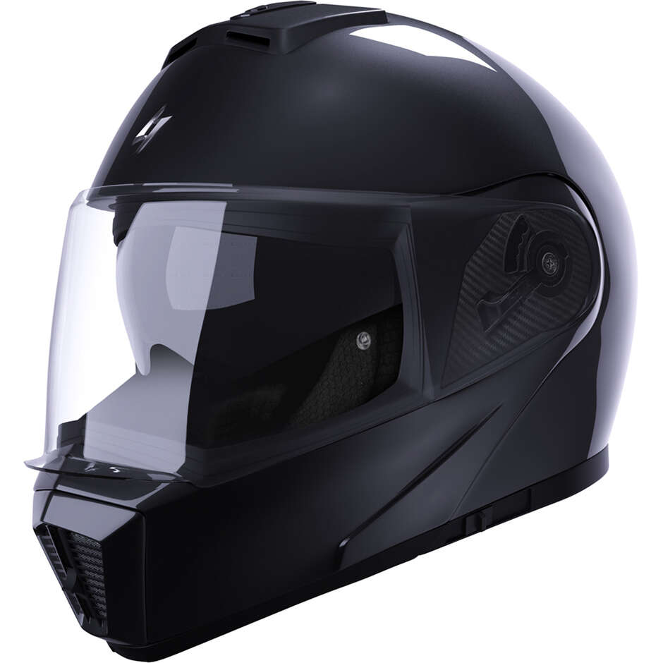 Modular Motorcycle Helmet Stormer SLIDE Solid Black Pearl