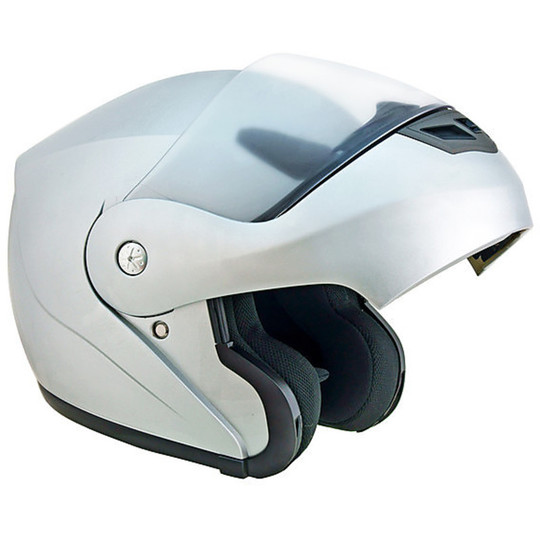Modular Motorcycle Helmet Sunroof Skap By CGM overhead from Glossy Black