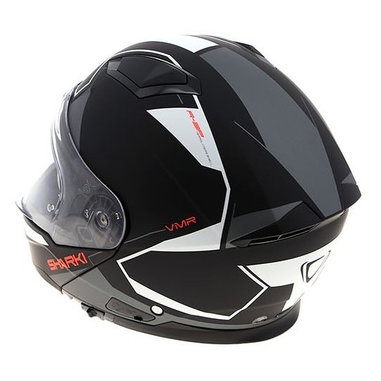 Modular Motorcycle Helmet Vemar SHARKI S011 CUTTER NUDE Black Silver