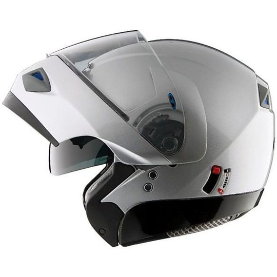 Modular Motorcycle Helmet Visor Silber Doppel Openable Vemar Jiano 
