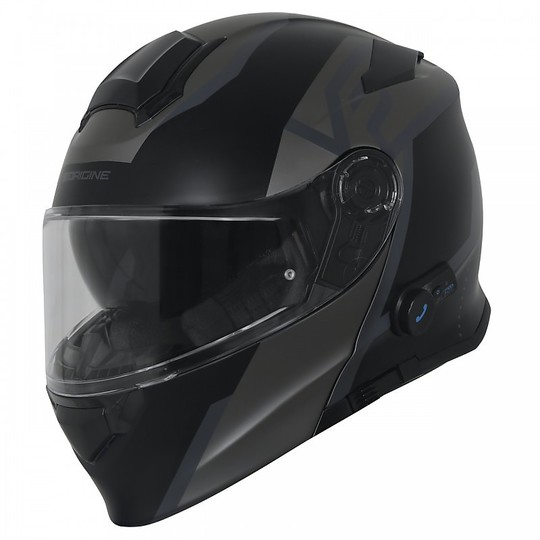 Modular motorcycle helmet with Bluetooth Integrated Origin DELTA LEVEL Black Matt Gray