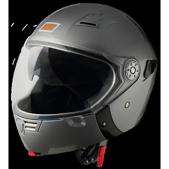 Modular Motorcycle Helmet with chin JET origin Quick Detachable DOUBLE VISOR Anthracite