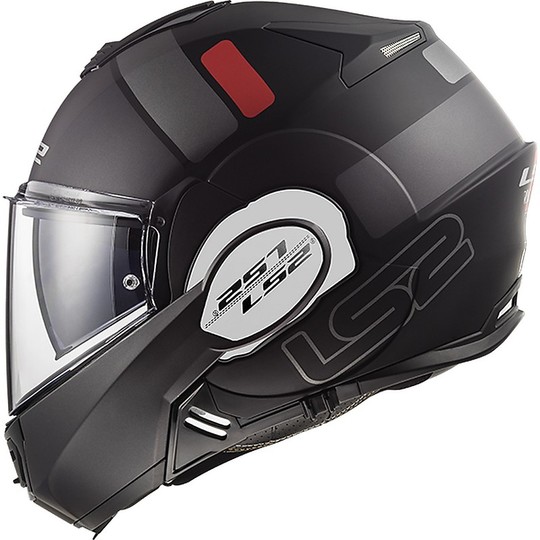Modular Motorcycle Helmet With LS2 FF399 Valiant PROX Tipping Head Black Matte Titanium