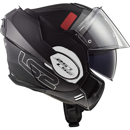 Modular Motorcycle Helmet With LS2 FF399 Valiant PROX Tipping Head Black Matte Titanium