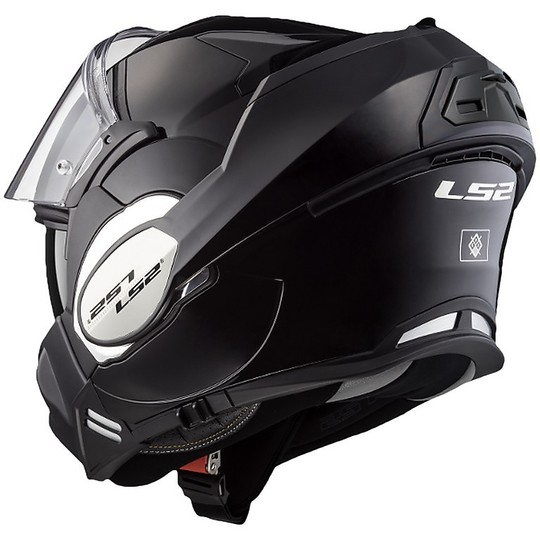 Modular Motorcycle Helmet with LS2 FF399 VALIANT Solid Tilt Rear Menton