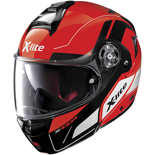Modular Motorcycle Helmet X-Lite X-1004 CHARISMATIC N-Com 026 Red Racing