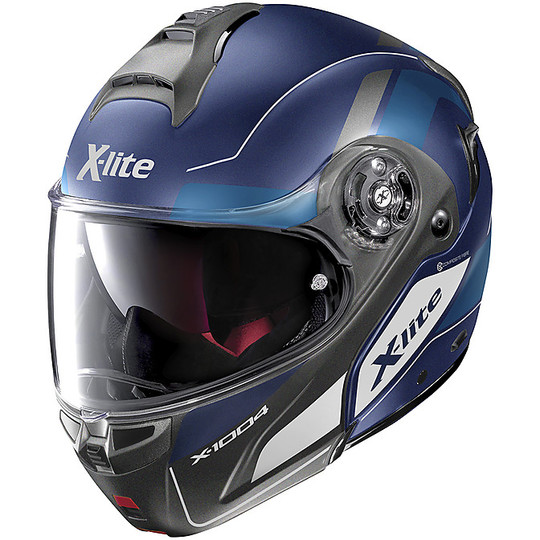 Modular Motorcycle Helmet X-Lite X-1004 CHARISMATIC N-Com 027 Imperator Matt Blue