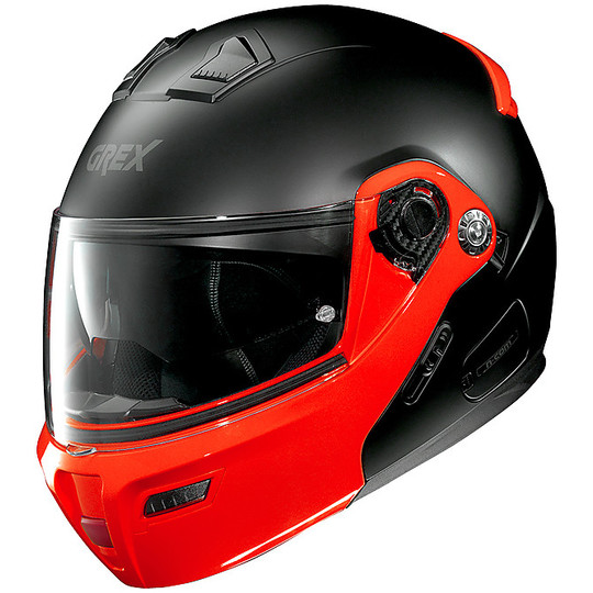 Modular Motorrad Helm genehmigt P / J Grex G9.1 entwickeln 32 Couplè N-COM matt schwarz