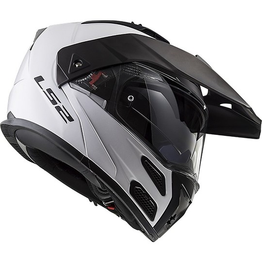 Modular Motorrad Helm genehmigt P / J Ls2 FF324 METRO EVO Solid glänzend weiß